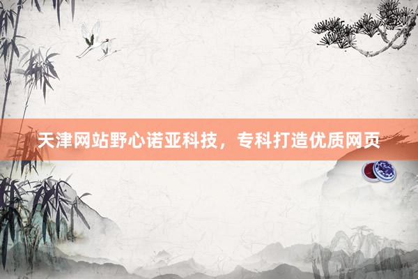 天津网站野心诺亚科技，专科打造优质网页