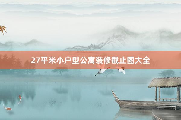 27平米小户型公寓装修截止图大全